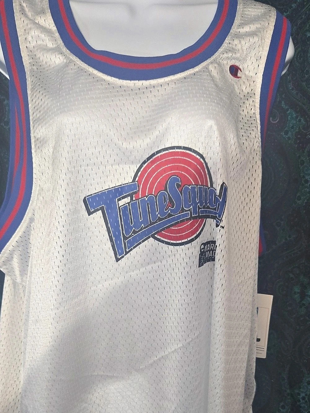 Champion Space Jam Tune Squad Lola Bunny Basketball Jersey White & Blue Girls XL